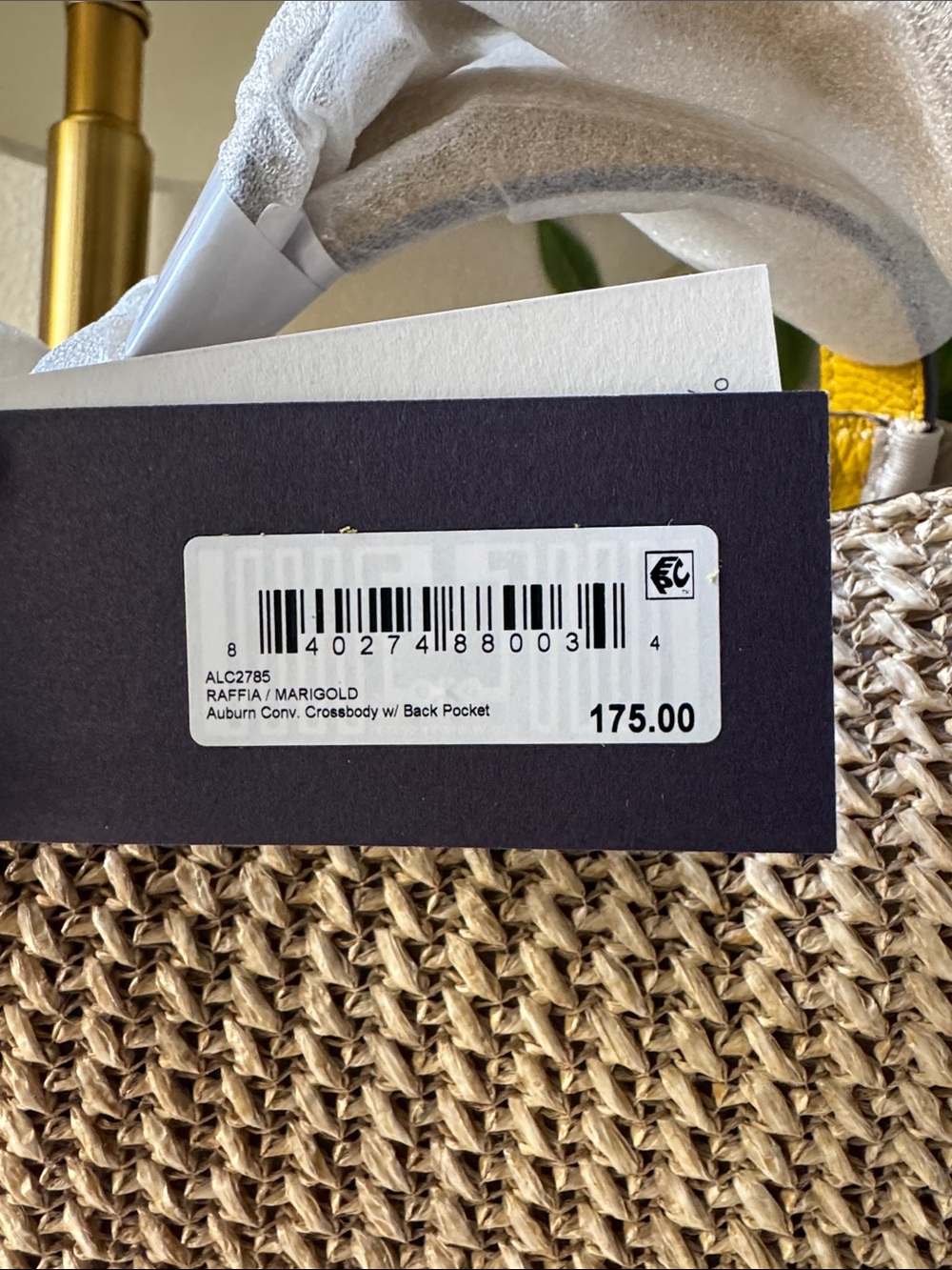 American Leather Co. woven crossbody/hand bag. Adjustable/removable straps. - Picture 3 of 7